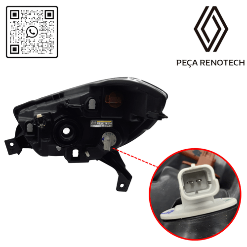 RN 09545R  FAROL DIREITO KANGOO II 2022 260109545R